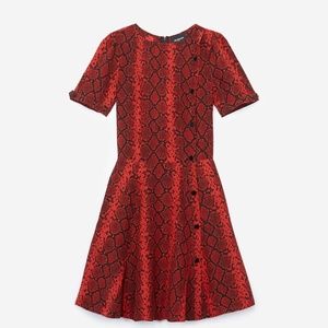 The Kooples Red Hot Snake Print Mini Dress